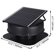 Bild in Galerie-Viewer laden, Amocart Solar Attic Fan 40W 1230 CFM Large Air Flow Solar Roof Vent Low Noise and Weatherproof with Smart Adapter for Home
