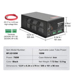 Amocart CO2 Laser Power Supply for 40W/60W/80W/100W/150W Laser Tube US 110V Compatible for Multi-brand Laser Engravers, Cutters