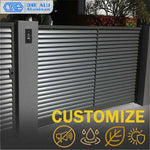Outdoor Aluminum Louver Fence Panels Modern Design Privacy Security Fencing Heavy Duty Garden Yard Fence Customizable