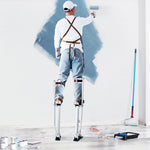 SucceBuy 24"-40" Drywall Stilts Professional Aluminum lastering Stilt Ladder Adjustable Plastering Stilts Paint Tool Stage Props