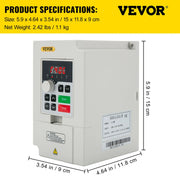 Load image into Gallery viewer, Amocart 2.2/3/4/7.5KW VFD Frequency Inverter 110V/220V 1/3P Input 3P Output Variable Frequency Drive CNC Motor Converter
