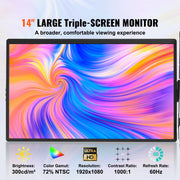 Bild in Galerie-Viewer laden, Amocart 18.5 inch 1080P IPS Extended Swivel Portable Monitor for USB-C/USB-A/Mini HDMI Port with Mac/Wins/Android/Switch/PS5
