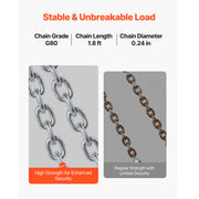 Charger l'image dans la visionneuse de galerie, Amocart 2200LBS Drum Lifting Chain Sling G80 Chain Barrel Lifter with Security Hook Drums Handling Equipment for Crane Forklift
