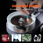 Amocart Gem Faceting Machine 2800RPM 180W 110V with Faceted Manipulator 1 Bag of Triangle Abrasive Jade Rock Jewel Polisher