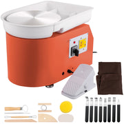 Bild in Galerie-Viewer laden, Amocart Electric Pottery Wheel Machine 28cm 350W Manual Handle Foot Pedal for School Ceramic Clay Working Forming DIY Art Craft
