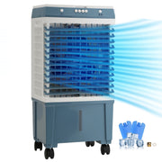 Bild in Galerie-Viewer laden, Amocart Evaporative Air Cooler Oscillating Swamp Cooler with Adjustable 3 Speeds and 12 H Timer Portable for Indoor Outdoor Use
