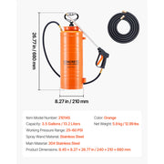 Load image into Gallery viewer, SucceBuy Industrial Concrete Sprayer StainlessSteel Heavy Duty Tri-Poxy Pump Sprayers Brass Nozzles for Construction Lawn&amp;Garden
