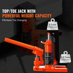 Amocart Hydraulic Toe Jack 2.5T Toe Jack Lift 0.8-5.3in Toe Height 8.9-13.4in Top Height, Air Hydraulic Claw Jack for Machinery