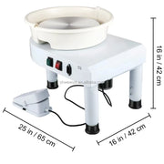 Load image into Gallery viewer, 450W Pottery Wheel Machine 14in/35cm Ceramic Wheel Forming Machine Electric Clay Machine Foot Pedal
