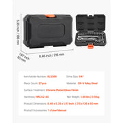 Charger l'image dans la visionneuse de galerie, Amocart Socket Set 86 Pieces 3/8 1/4 1/2in Drive Socket and Ratchet Set SAE Metric Mechanic Tool Kit with Ratchet Wrench
