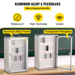 Amocart 36 Slots Cell Phone Cabinet Silver Aluminum Alloy Pocket Chart Wall Mounted Storage Locker Box for Classroom Office Gym