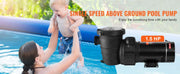 Charger l'image dans la visionneuse de galerie, Amocart Swimming Pool Pump 1.5HP / 2.0HP Single Speed Pumps for Above Ground Pool with Strainer Filter Basket ETL Certification
