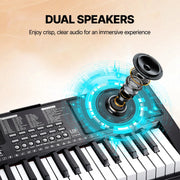Charger l'image dans la visionneuse de galerie, Amocart 88 Key Digital Piano Keyboard Semi Weighted Keys Full Size Electric Portable Keyboard Piano Set 1000 Tone for Beginners

