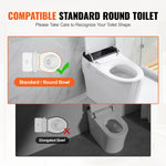 SucceBuy Raised Toilet Seat 3.5" Height Raised 300 lbs Weight Capacity for Standard Round Toilet Aluminum Handrail