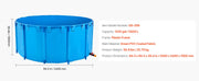 Bild in Galerie-Viewer laden, Amocart Canvas Fish Pond 448.8Gal Above Ground Fish Pond, Foldable PVC Koi Tank with Frame and Drain Valve for Aquaculture Blue
