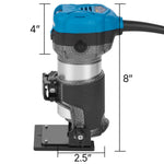 Amocart 800W Soft Start Compact Router Kit Variable Speed 10000-30000Rpm with Fixed Base, Plunge Base, Tilt Base and Offse Base