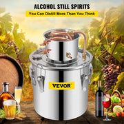 Bild in Galerie-Viewer laden, Amocart 3 5 8 Gal Distiller Moonshine Alcohol Brew Water Wine Essential Oil Brewing Kit Stainless Copper with Pump for Home DIY
