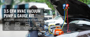 Charger l'image dans la visionneuse de galerie, Amocart 3.5CFM 4CFM Single Stage Rotary Vane HVAC Air AC Vacuum Pump &amp; A/C Refrigerant Kit Manifold Gauge Set Air Conditioning
