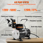 SucceBuy Professional Dual-Action Airbrush 120W Electric Spray Gun Air Brush Painting Set Art Nail Tattoo Makeup Model Sprayer