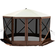 Charger l'image dans la visionneuse de galerie, Amocart Pop-up Camping Gazebo Camping Canopy Shelter 6 Sided 12' x 12' / 10' x 10' Sun Shade Tents &amp; Canopies Camping &amp; Hiking
