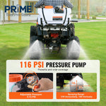 SucceBuy ATV Spot Sprayer 15.9 Gal/60 L ATV/UTV Broadcast Sprayer with Nozzle Boom 12 V Pump Weed Sprayer with Water Tank White