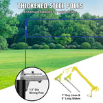 Amocart Outdoor Volleyball Net System Adjustable Height Steel Poles with PVC Volleyball Pump Carrying Bag for Beach Lawn