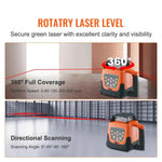 Amocart Laser Level 360 Degree Self Leveling Red Cross Line Laser 5 Rotation Speeds & 4 Scanning Angles Adjustment  Waterproof