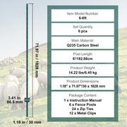 Load image into Gallery viewer, Amocart Fence Post T-Post Heavy Duty Metal Fence Post Sturdy Steel Fence Stakes for Garden Yard Lawn Farms Outdoor Wire Fencing

