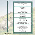 SucceBuy Fence Post T-Post Heavy Duty Metal Fence Post Sturdy Steel Fence Stakes for Garden Yard Lawn Farms Outdoor Wire Fencing