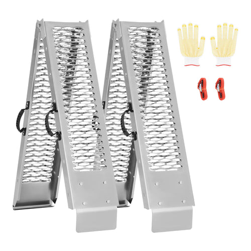 Amocart 1000lbs Steel Ramps 2Pcs Ramps with Wider Ramp Surface Universal Stable Loading Ramp with Handles Fit for ATV UTV Motor