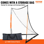 SucceBuy 6' x 6' Lacrosse Goal Lacrosse Net Lacrosse Goal with Carry Bag Fiberglass Rod Backyard Lacrosse Training Equipment