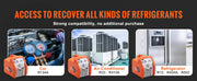 Charger l'image dans la visionneuse de galerie, Amocart 3/4 1HP Refrigerant Recovery Machine Portable AC Recovery Machine 60Hz Recovery Machine HVAC for Car Air Conditioning
