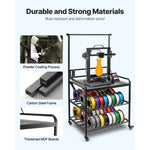 SucceBuy 3-Tier 3D Printer Filament Storage Rack with Wheels Filaments Organzied Printer Stand for 3D Printing Station Office