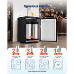 SucceBuy Beer Kegerator Triple/Dual Tap Home Draft Beer Dispenser for Ball Lock Full Size Keg Refrigerator w/ 5lbs CO2 Tank 162L