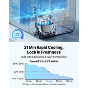 Bild in Galerie-Viewer laden, Amocart 35L 45L 55L Portable Foldable Handle Car Refrigerator with Wheel -4°F to 68°F Truck Refrigerator with APP Control Compressor Freezer for Camping Picnics Car Home Traval
