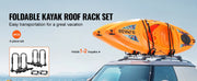 Bild in Galerie-Viewer laden, Amocart Kayak Roof Rack 2 Pairs J-Bar Soft Roof Rack Quick Folding Top Mount Tie Down Carrier for Surf Board Canoe Ski Board
