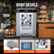 Charger l'image dans la visionneuse de galerie, Amocart Commercial Ice Cream Machine Ice Cream Maker Stainless Steel Cylinder LED Panel Auto Clean Pre-cooling for Restaurant

