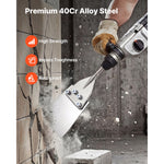 SucceBuy SDS Max Floor Scraper 23.6" x 5.9" Chisel Bit with Shank Compatible with Rotary Hammers for Removing Laminate Flooring