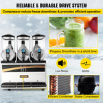 Amocart 45L Commercial CoSlushy Machine Intelligent LED Control Panel Drink Dispenser Juicer Beverage Granizing Smoothie Maker