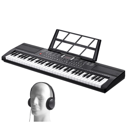 Amocart 61 Key Digital Keyboard Piano Electric Portable Piano 200 Tones 200 Rhythms or 600 Tones 500 Rhythms for Beginner Use