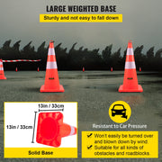 Charger l'image dans la visionneuse de galerie, Amocart Tools Safety Cones 12"x28" High Visibility PVC Orange Traffic Cones with Heavy-Duty Base Used for Traffic Road Control

