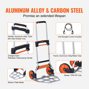 Charger l'image dans la visionneuse de galerie, Amocart 275/309 lbs Folding Hand Truck Portable Unity Cart Dolly with Telescoping Handle and Binding Rope for Moving Warehouse
