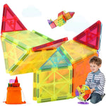 Amocart 180PCS Magnetic Building Blocks Construction Children Magnet Tiles Montessori Educational Toys for Kids Birthday Gifts