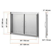 Bild in Galerie-Viewer laden, 【Premium】SucceBuy BBQ Access Door Double Outdoor Kitchen Stainless Steel Flush Mount Door for BBQ Island Grilling Station Outsid
