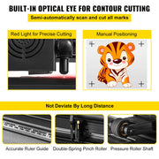 Charger l'image dans la visionneuse de galerie, Amocart 53"/34"/28"4MB Semi-Automatic Cutter Vinyl Cutting Plotter Machine Laser Positioning 3 Interface W/ SIGNMASTER Software
