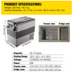 Amocart 20L 22L 35L 45L 55L Car Refrigerator Mini Fridge Freezer Portable Compressor Cooler DC 110-240V Ice Box for Camping