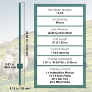 Load image into Gallery viewer, Amocart Fence Post T-Post Heavy Duty Metal Fence Post Sturdy Steel Fence Stakes for Garden Yard Lawn Farms Outdoor Wire Fencing
