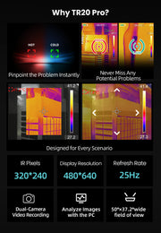 Load image into Gallery viewer, MILESEEY TR256E /B Upgraded Thermal Imager 320x240 Thermal Imaging Camera with Video Recording For Repair, PCB, Termite Detectio
