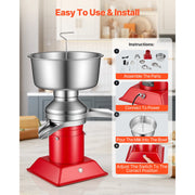 Bild in Galerie-Viewer laden, Amocart Electric Milk Cream Separator Output 10500RPM 304 Stainless with 4.5L Bowl Capacity Milk Skimmer Separating Machine

