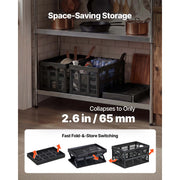 Bild in Galerie-Viewer laden, Amocart 45L 3PCS Plastic Collapsible Storage Bins Stackable Folding Storage Crates Space-Saving Containers for Home Organizing
